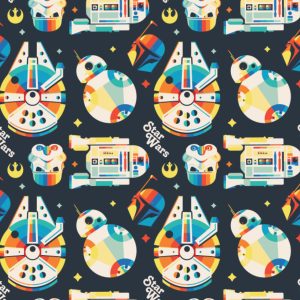 Star Wars Retro Throwback – Cotton Print by the 1/2 Metre