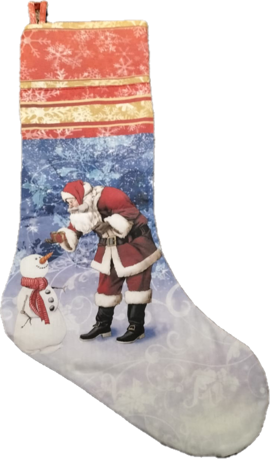 Santa Christmas Stocking Panel