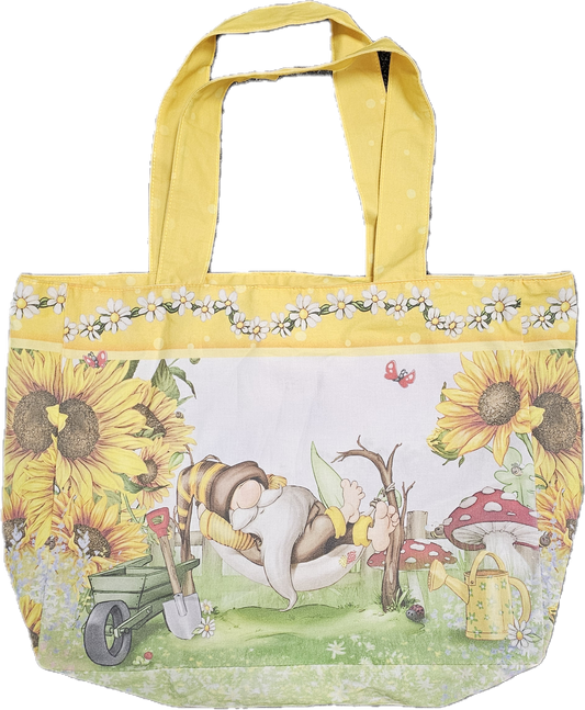 Yellow Relaxing Gnome Bag Panel - Poplin