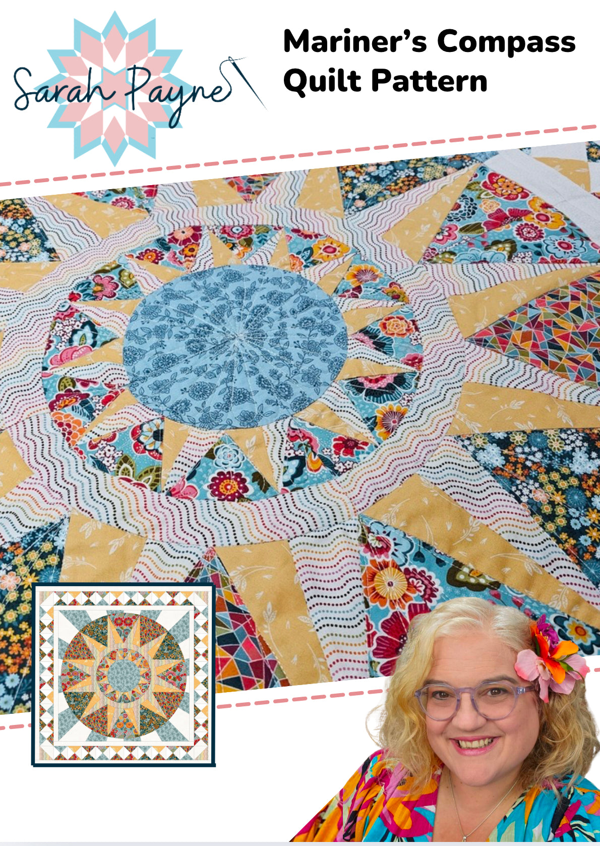 Sarah Payne's Winter 2024 Quilt Hamper - Mariner’s Compass