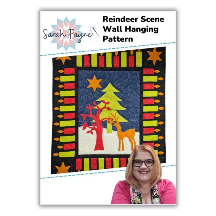 DIGITAL DOWNLOAD - Sarah Payne's Reindeer Scene Wall Hanging Pattern