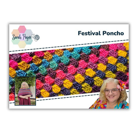 DIGITAL DOWNLOAD - Sarah Payne Crochets Festival Poncho Pattern Booklet