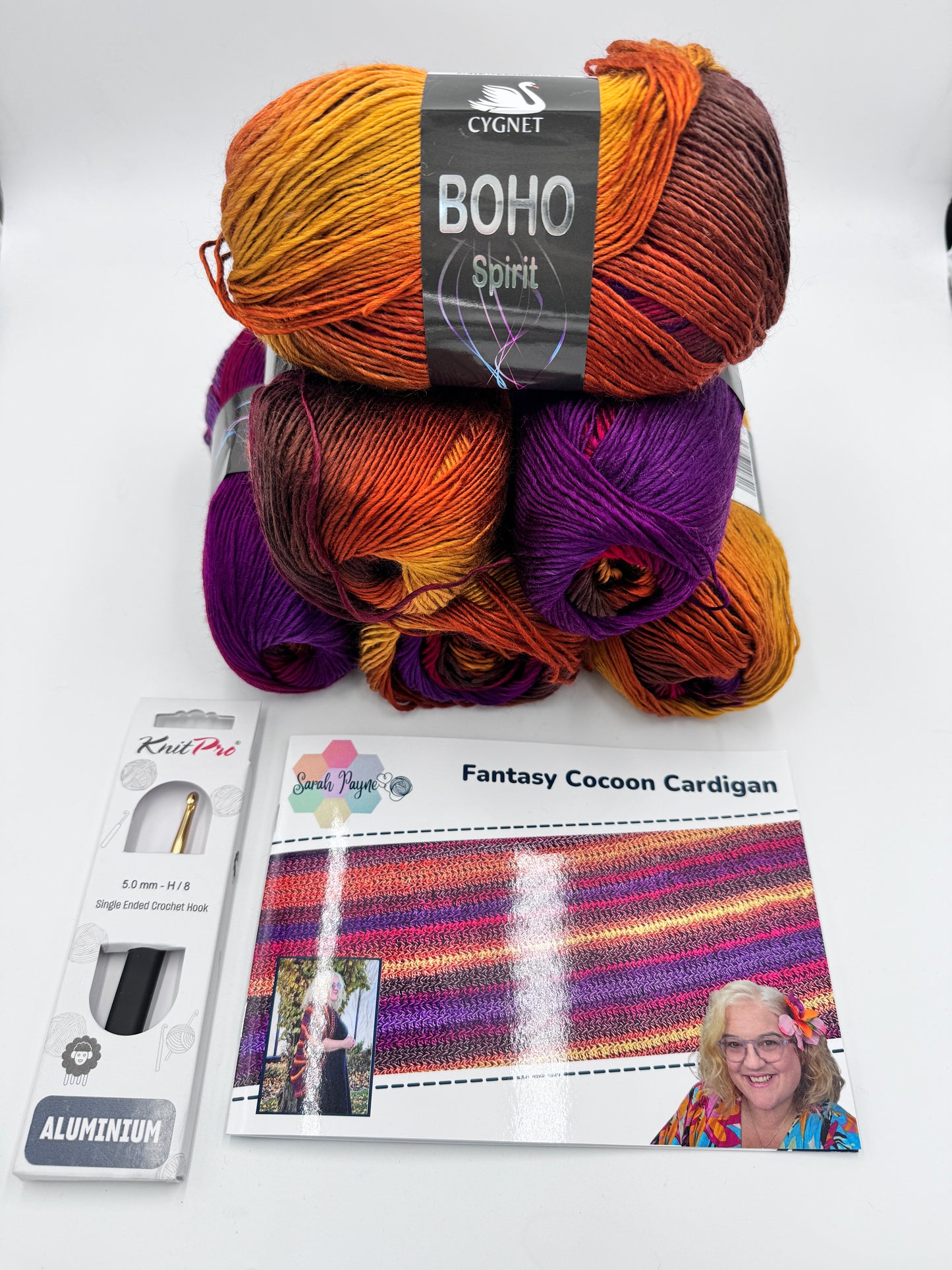 Sarah Payne's Crochet Cocoon Cardigan Kit - Choice of Colour