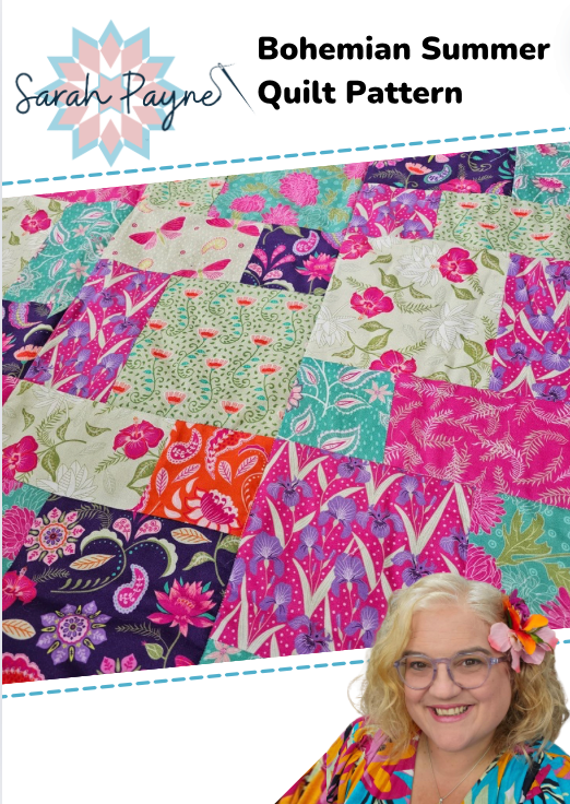 Sarah Payne's Bohemian Summer Quilt Kit - Fabric & Pattern