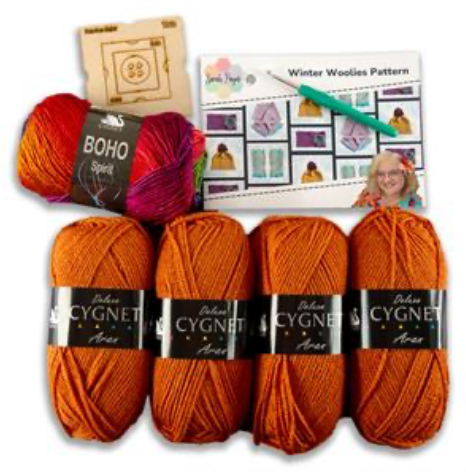 Sarah Payne Crochets Winter Woolies Accessories Kit - Choice of Colour