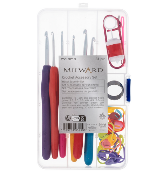 Milward Crochet Accessories Bundle - Hooks / Stitch Markers / Needles and more!